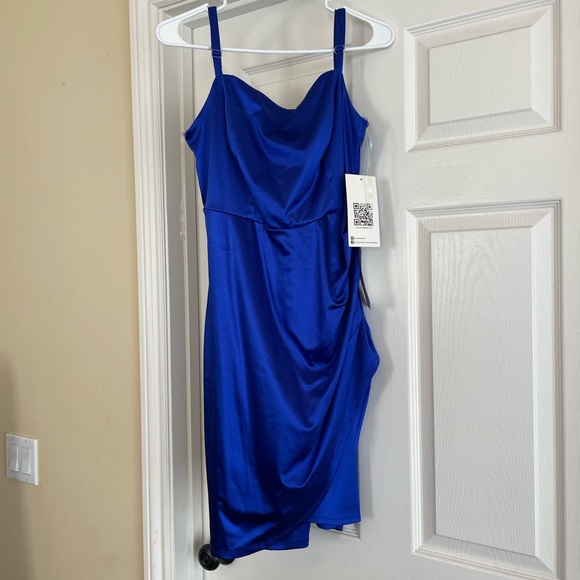 Emerald Sundae Dresses & Skirts - Elegant Blue Satin Dress